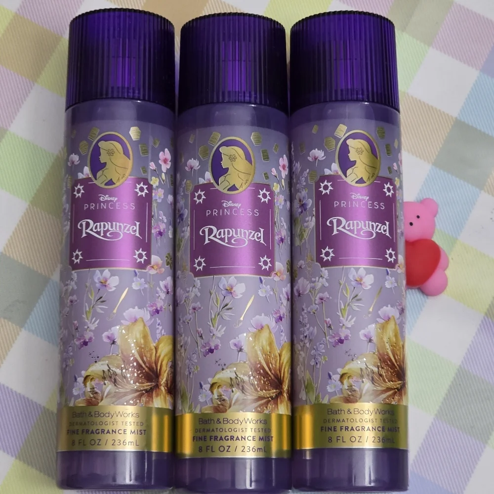 Bath Body Works Disney Tangled Princess Rapunzel Fragrance Mist Set of 3 NEW